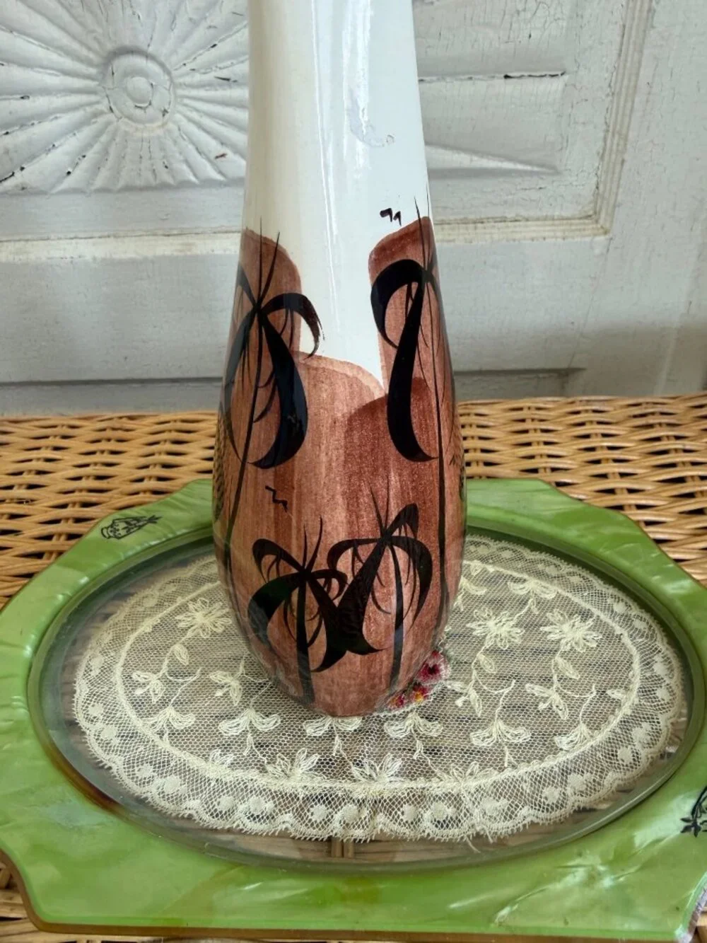 Vintage 70s Pohaku Kiln Hawaiian Flower Vase Tiki Boho Decor